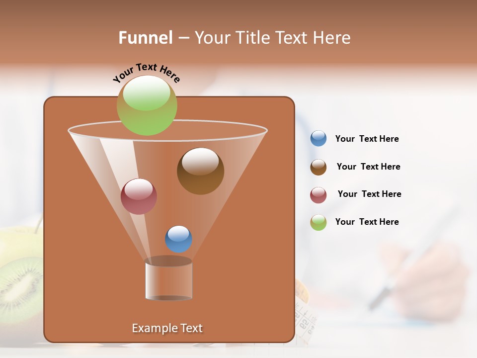 A Doctor Writing On A Piece Of Paper Next To Fruit PowerPoint Template