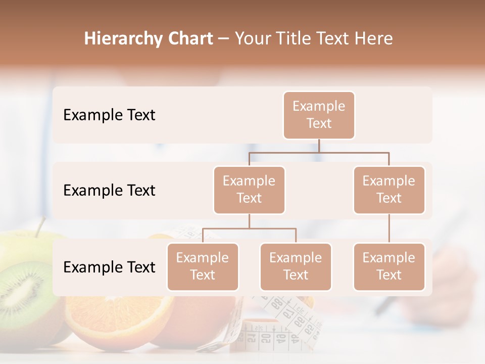 A Doctor Writing On A Piece Of Paper Next To Fruit PowerPoint Template