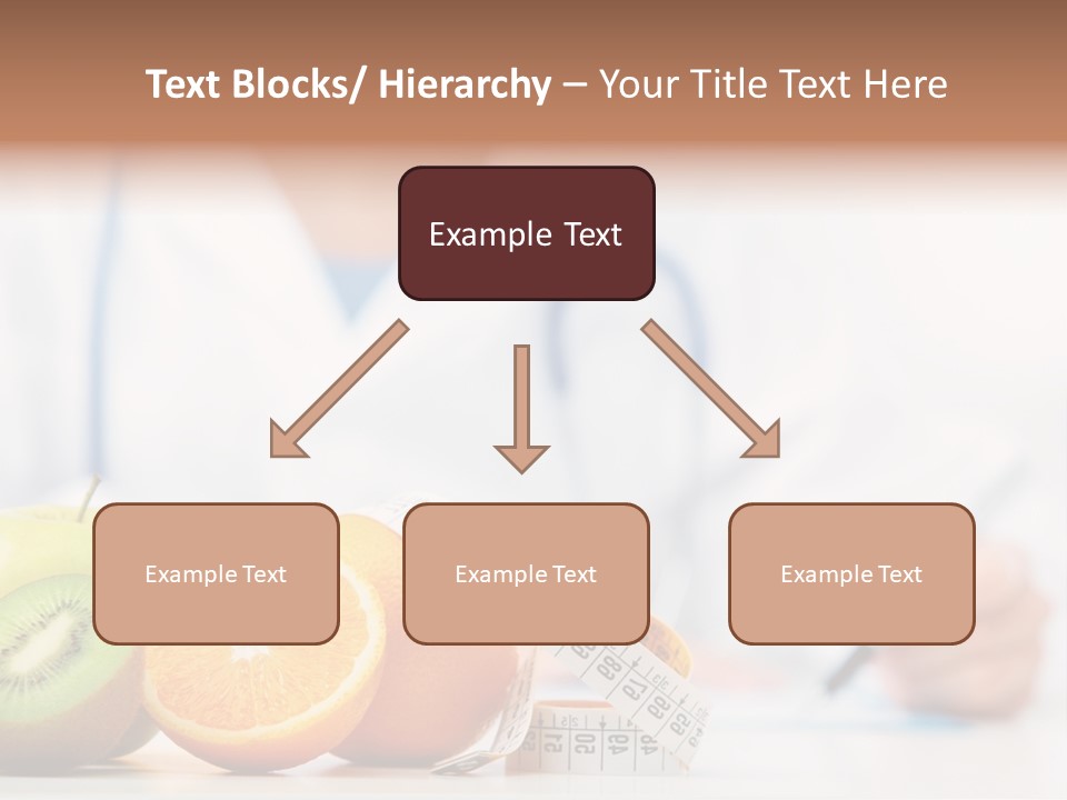 A Doctor Writing On A Piece Of Paper Next To Fruit PowerPoint Template