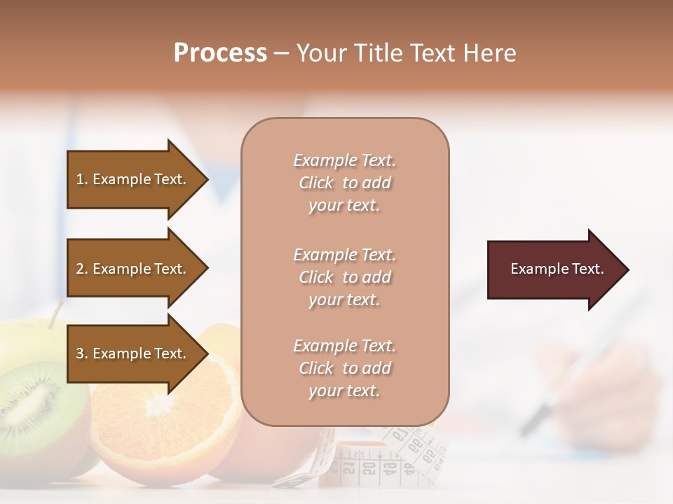 A Doctor Writing On A Piece Of Paper Next To Fruit PowerPoint Template