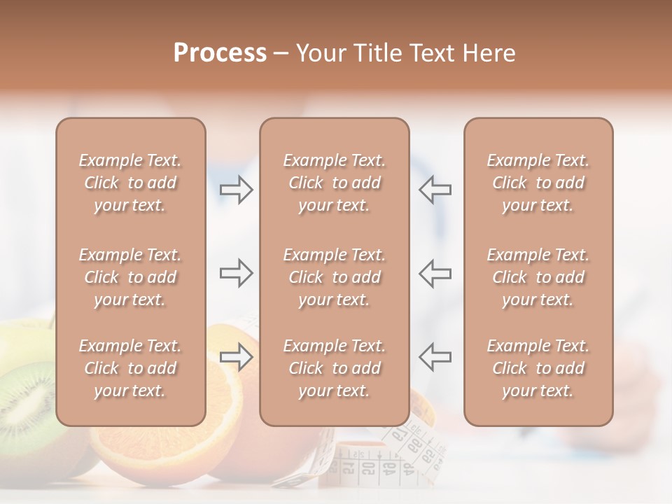 A Doctor Writing On A Piece Of Paper Next To Fruit PowerPoint Template