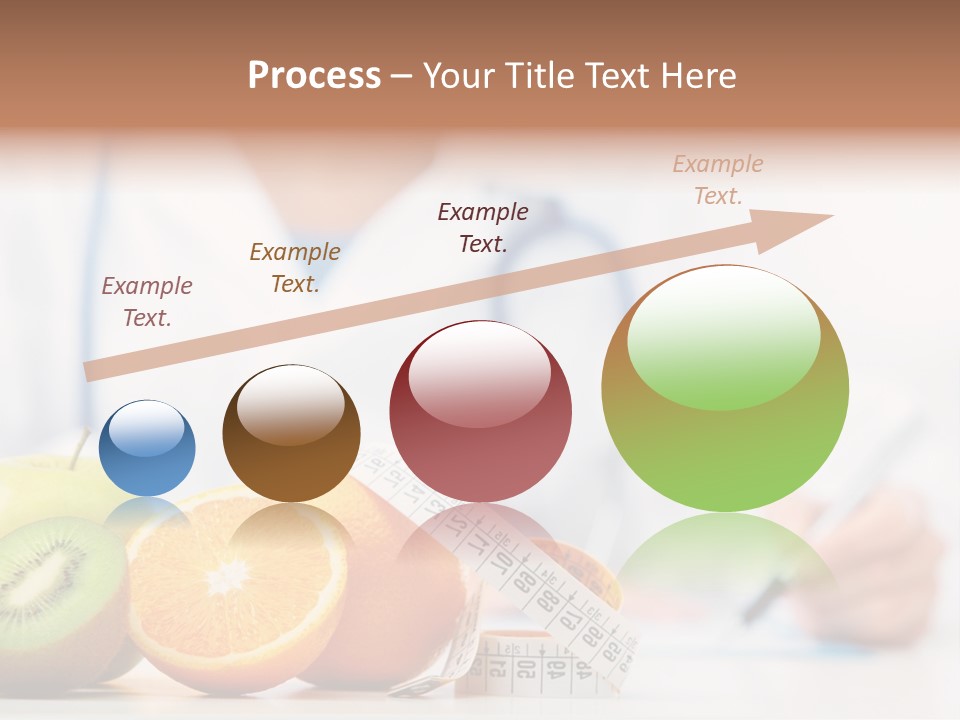 A Doctor Writing On A Piece Of Paper Next To Fruit PowerPoint Template