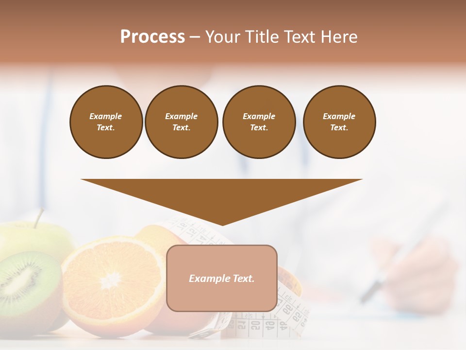 A Doctor Writing On A Piece Of Paper Next To Fruit PowerPoint Template