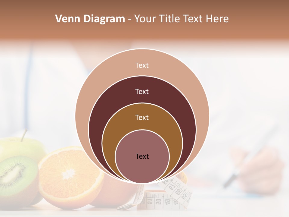 A Doctor Writing On A Piece Of Paper Next To Fruit PowerPoint Template