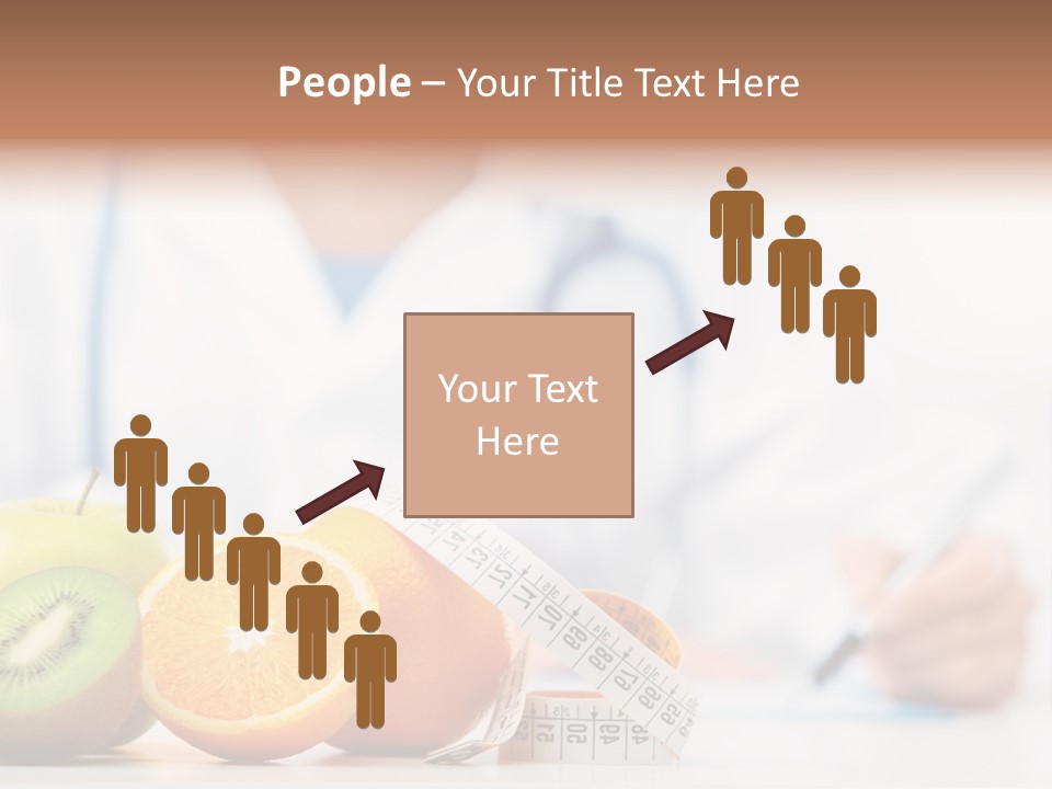 A Doctor Writing On A Piece Of Paper Next To Fruit PowerPoint Template