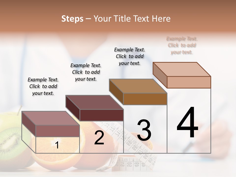 A Doctor Writing On A Piece Of Paper Next To Fruit PowerPoint Template