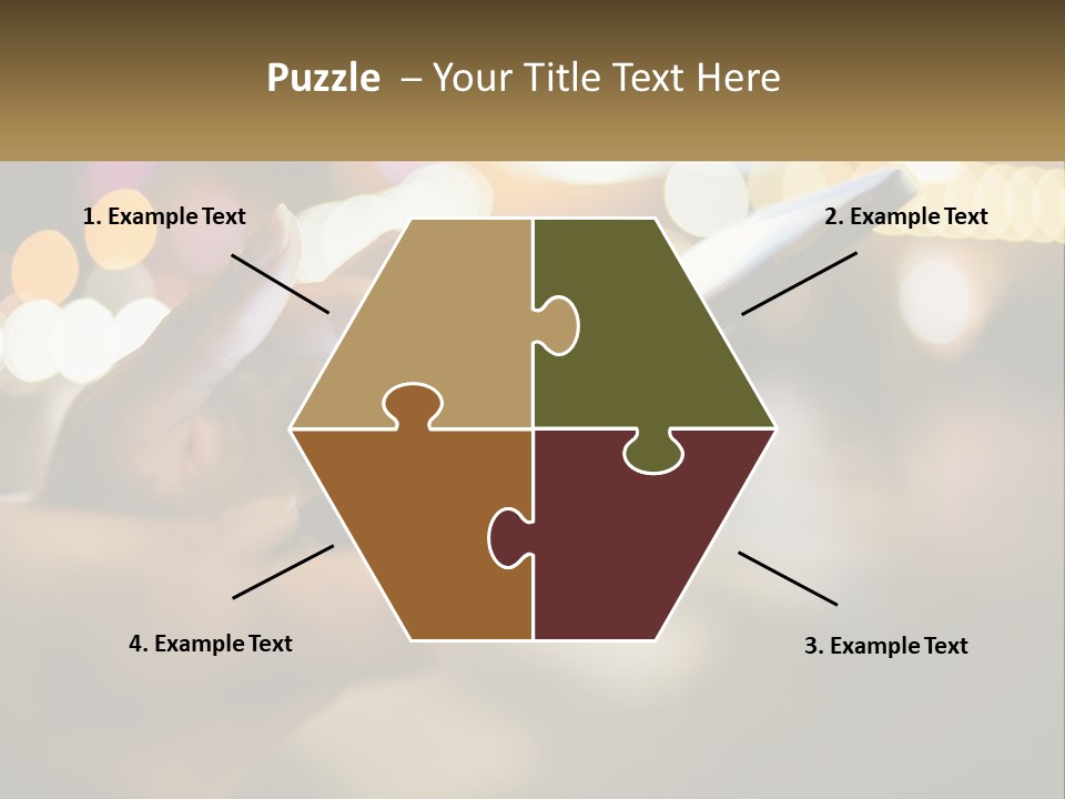 A Person Using A Cell Phone In A City At Night PowerPoint Template