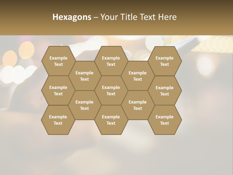 A Person Using A Cell Phone In A City At Night PowerPoint Template