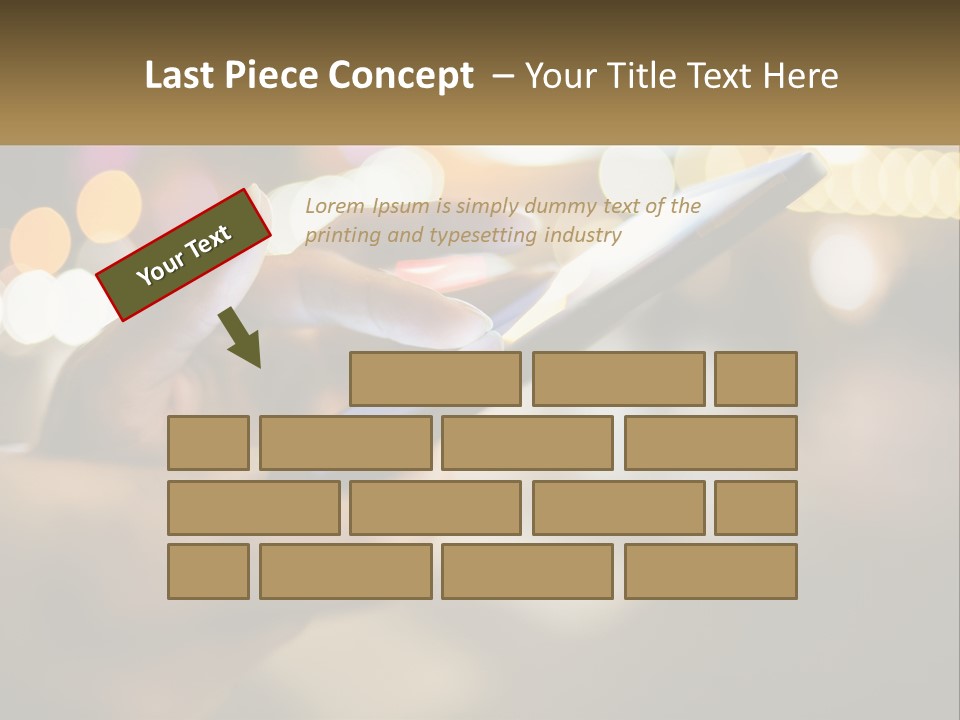 A Person Using A Cell Phone In A City At Night PowerPoint Template