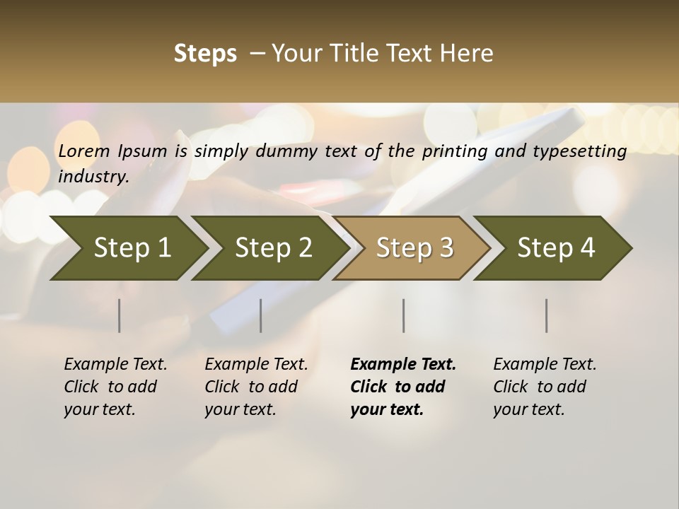 A Person Using A Cell Phone In A City At Night PowerPoint Template