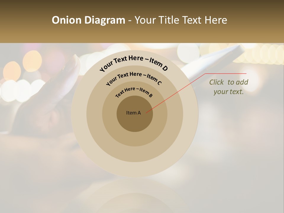 A Person Using A Cell Phone In A City At Night PowerPoint Template