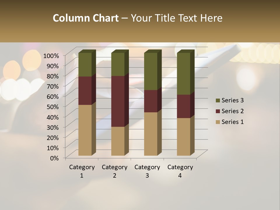 A Person Using A Cell Phone In A City At Night PowerPoint Template