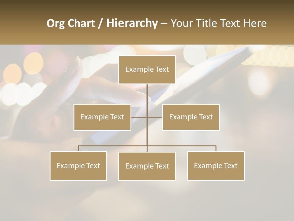 A Person Using A Cell Phone In A City At Night PowerPoint Template
