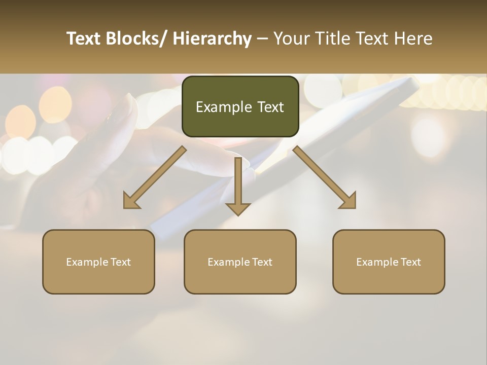 A Person Using A Cell Phone In A City At Night PowerPoint Template
