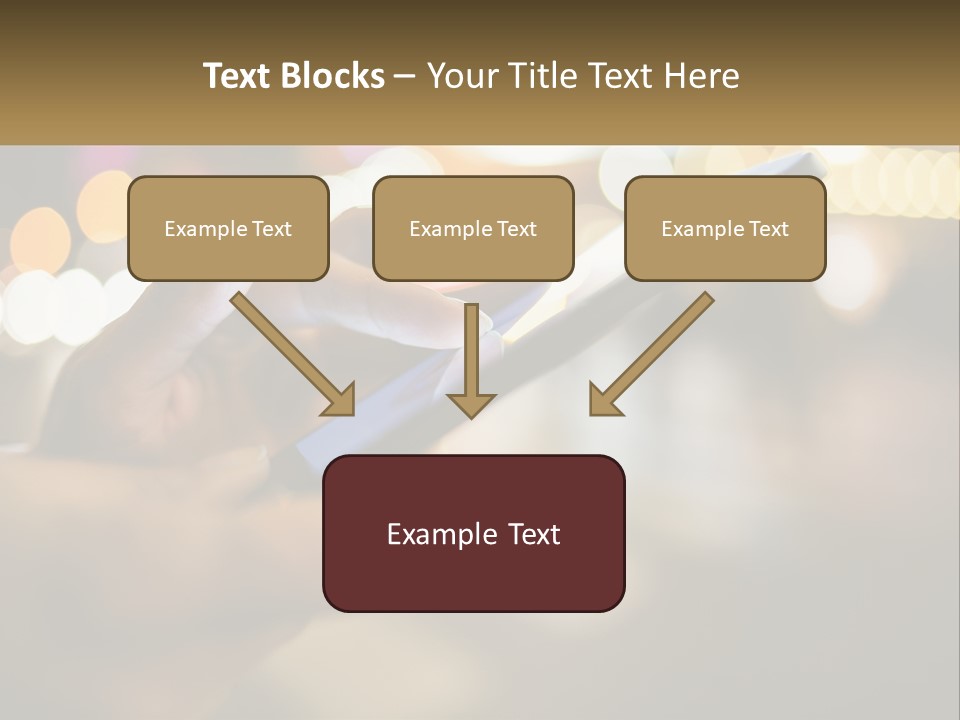 A Person Using A Cell Phone In A City At Night PowerPoint Template