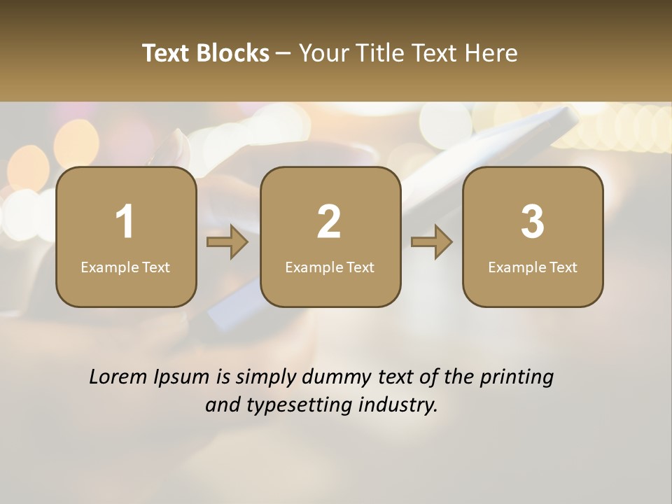 A Person Using A Cell Phone In A City At Night PowerPoint Template