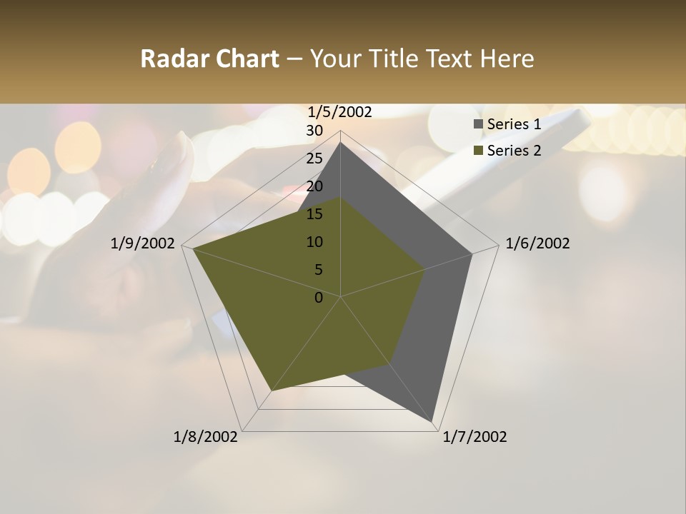 A Person Using A Cell Phone In A City At Night PowerPoint Template