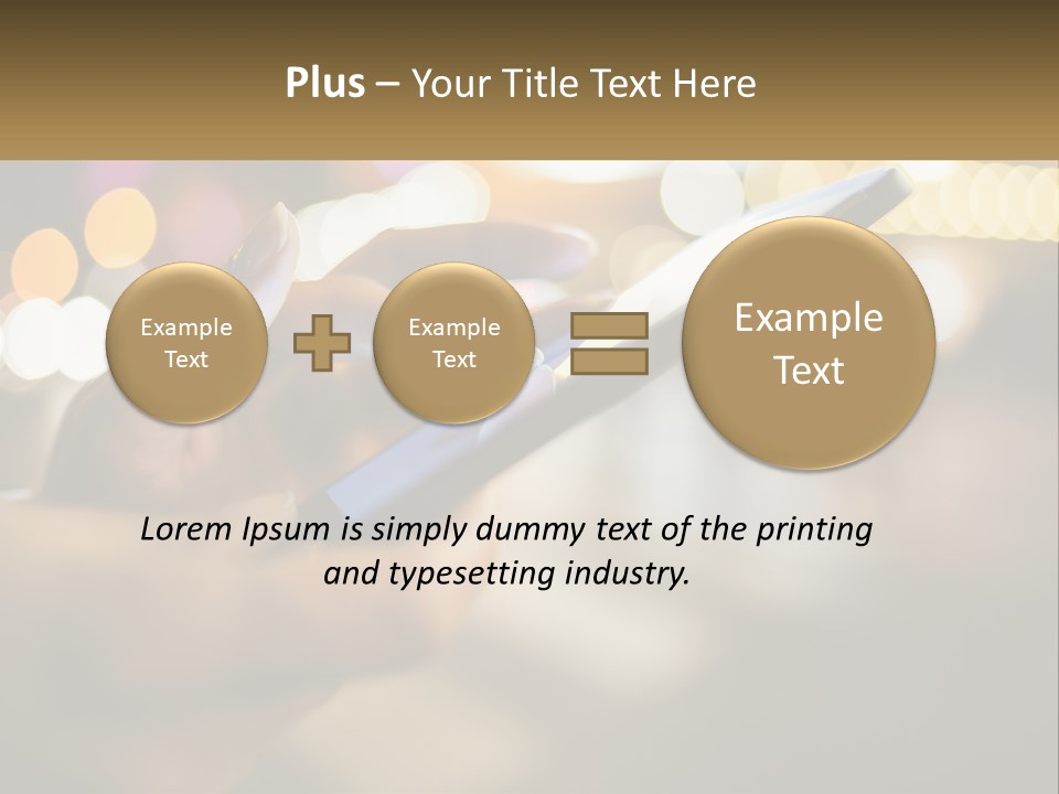 A Person Using A Cell Phone In A City At Night PowerPoint Template
