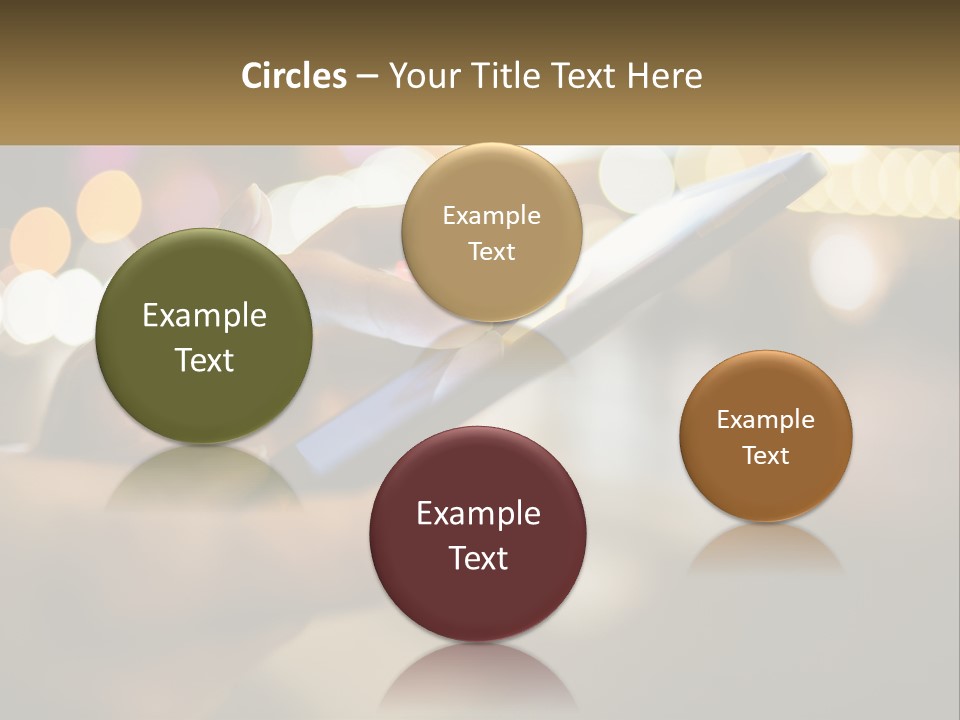 A Person Using A Cell Phone In A City At Night PowerPoint Template