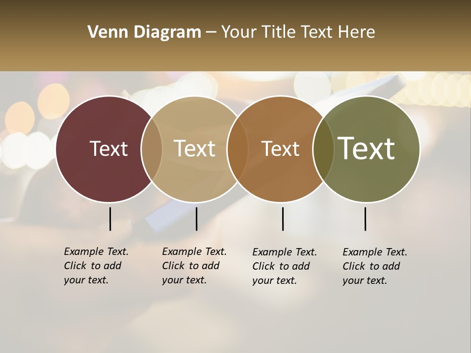 A Person Using A Cell Phone In A City At Night PowerPoint Template