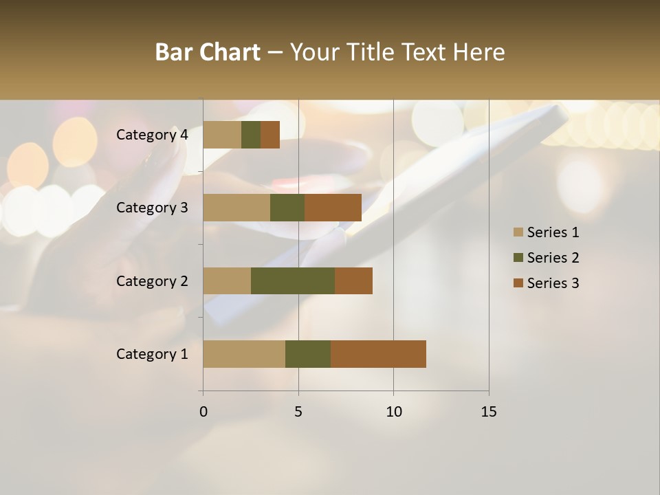 A Person Using A Cell Phone In A City At Night PowerPoint Template