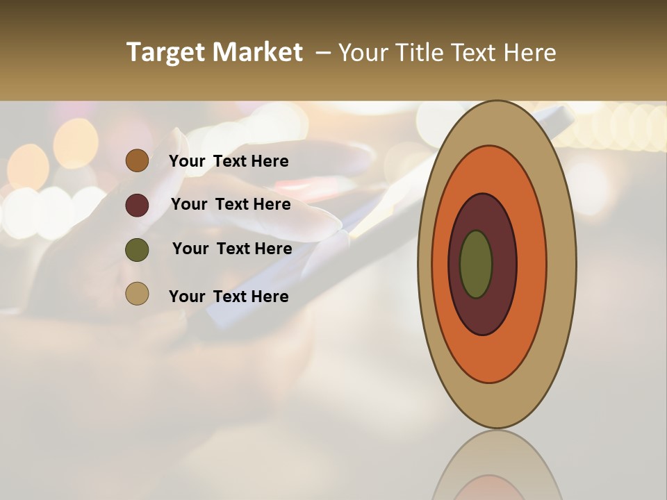 A Person Using A Cell Phone In A City At Night PowerPoint Template