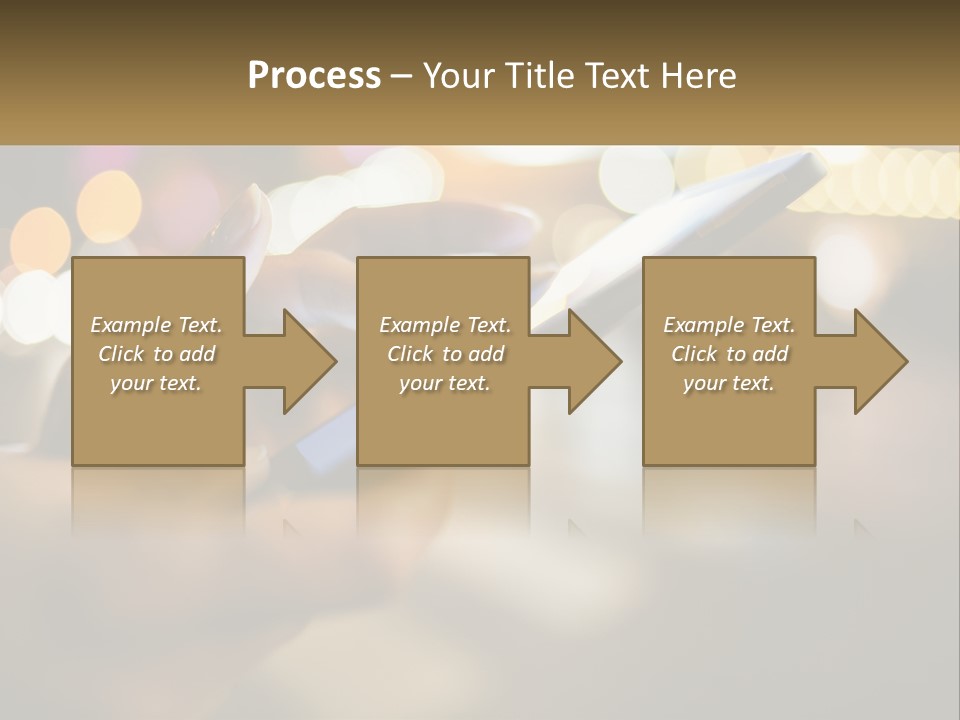 A Person Using A Cell Phone In A City At Night PowerPoint Template