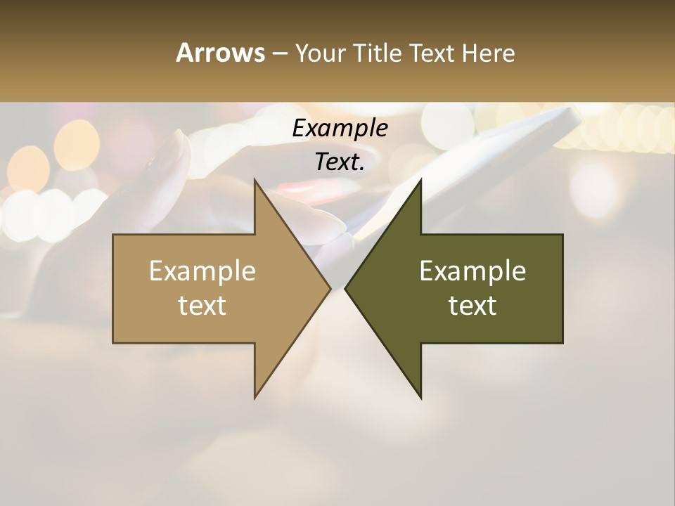A Person Using A Cell Phone In A City At Night PowerPoint Template