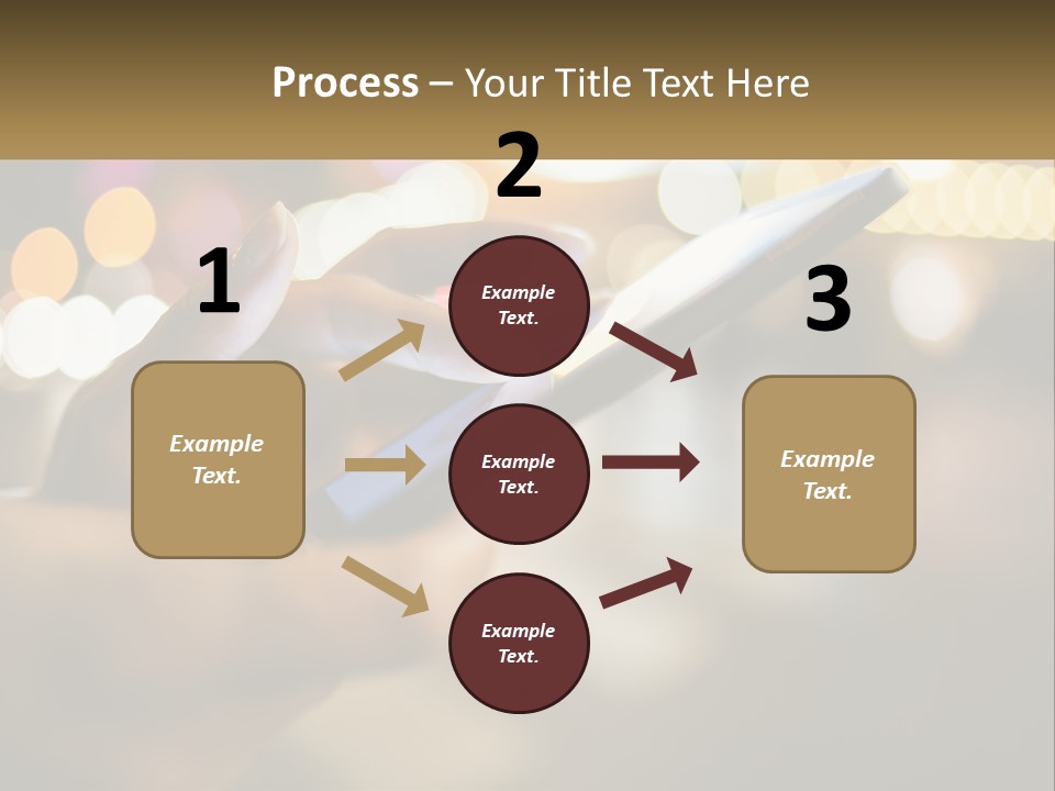 A Person Using A Cell Phone In A City At Night PowerPoint Template