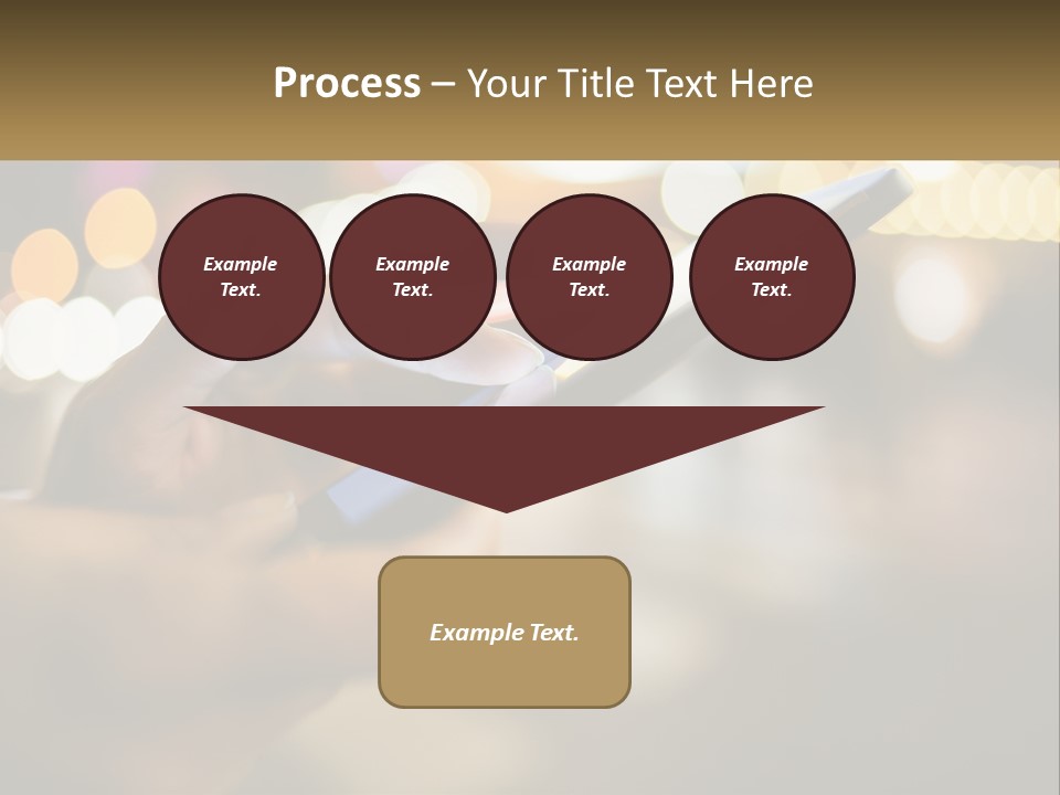 A Person Using A Cell Phone In A City At Night PowerPoint Template