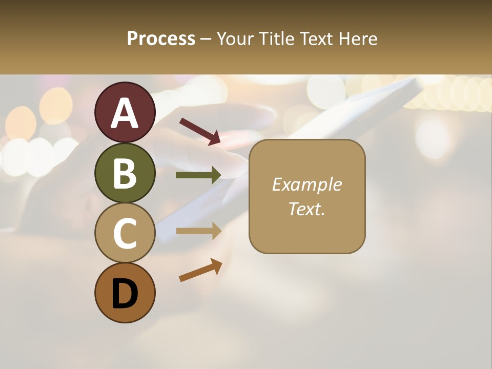 A Person Using A Cell Phone In A City At Night PowerPoint Template