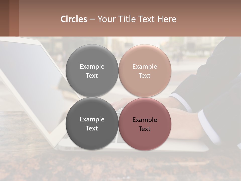 A Person Typing On A Laptop On A Table PowerPoint Template