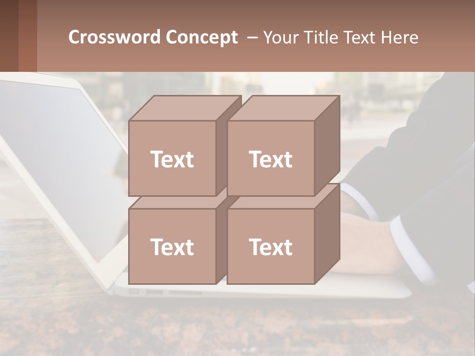 A Person Typing On A Laptop On A Table PowerPoint Template