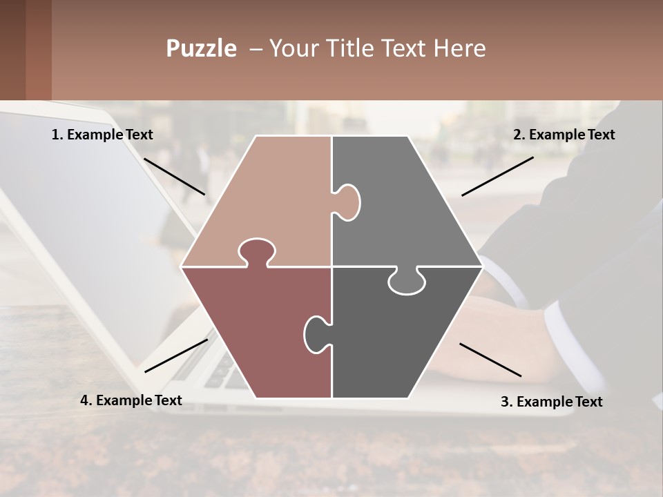 A Person Typing On A Laptop On A Table PowerPoint Template