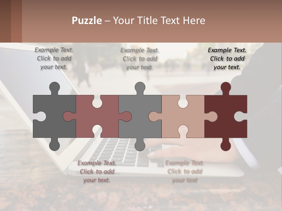 A Person Typing On A Laptop On A Table PowerPoint Template