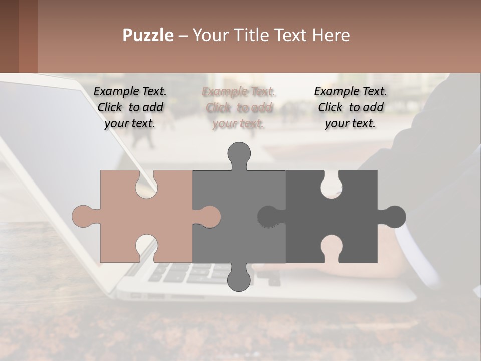 A Person Typing On A Laptop On A Table PowerPoint Template