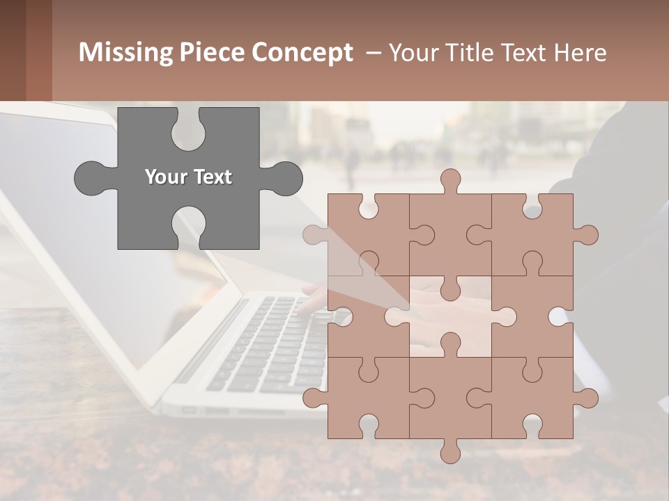 A Person Typing On A Laptop On A Table PowerPoint Template