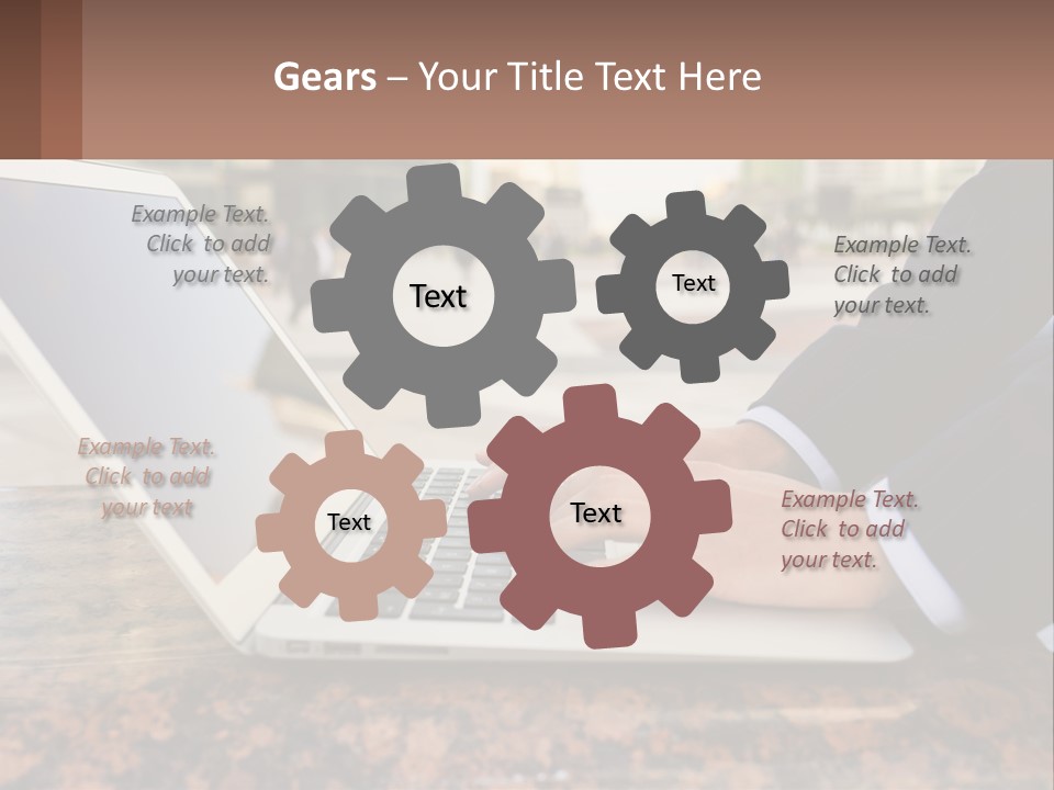 A Person Typing On A Laptop On A Table PowerPoint Template