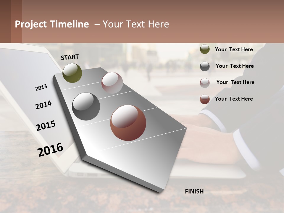 A Person Typing On A Laptop On A Table PowerPoint Template