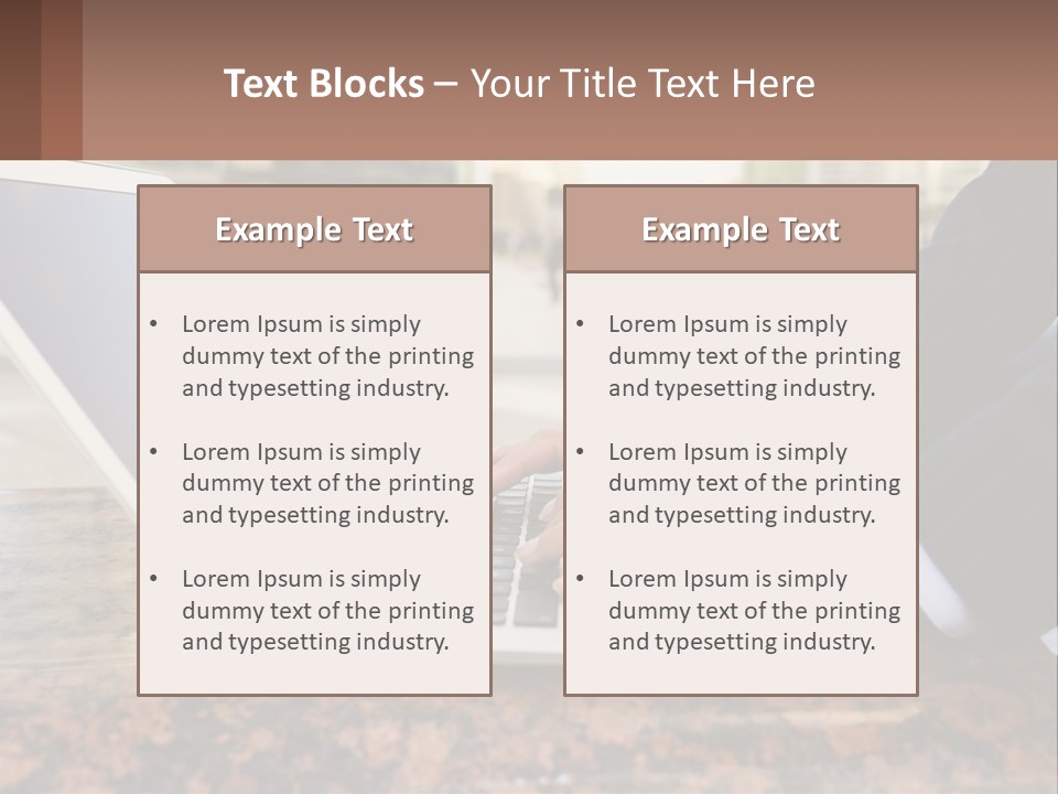 A Person Typing On A Laptop On A Table PowerPoint Template