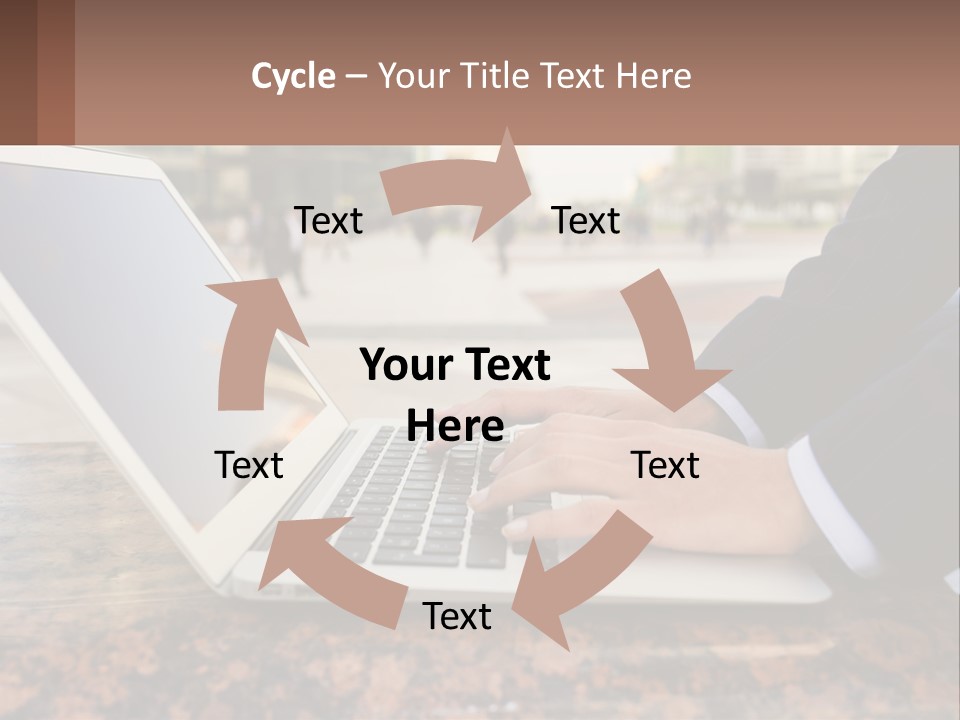 A Person Typing On A Laptop On A Table PowerPoint Template