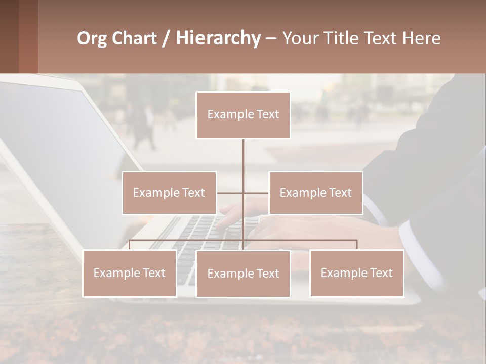 A Person Typing On A Laptop On A Table PowerPoint Template