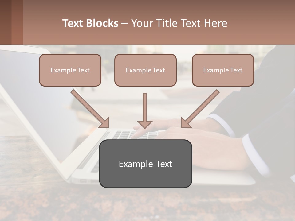 A Person Typing On A Laptop On A Table PowerPoint Template