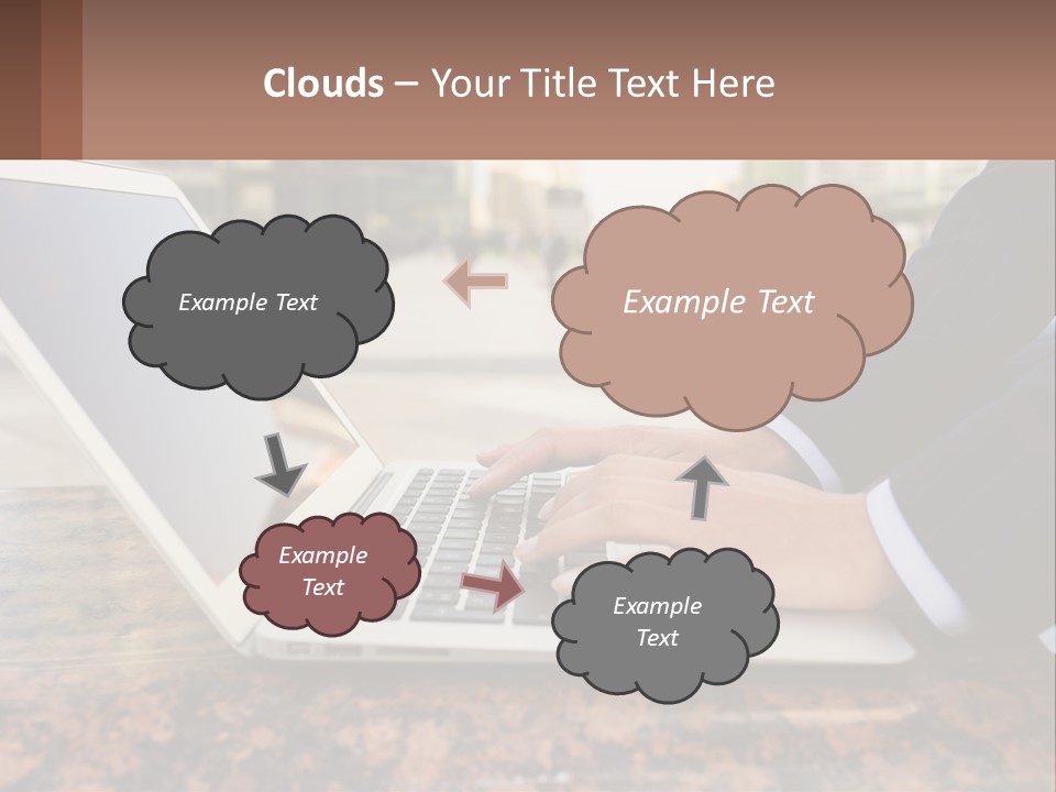 A Person Typing On A Laptop On A Table PowerPoint Template
