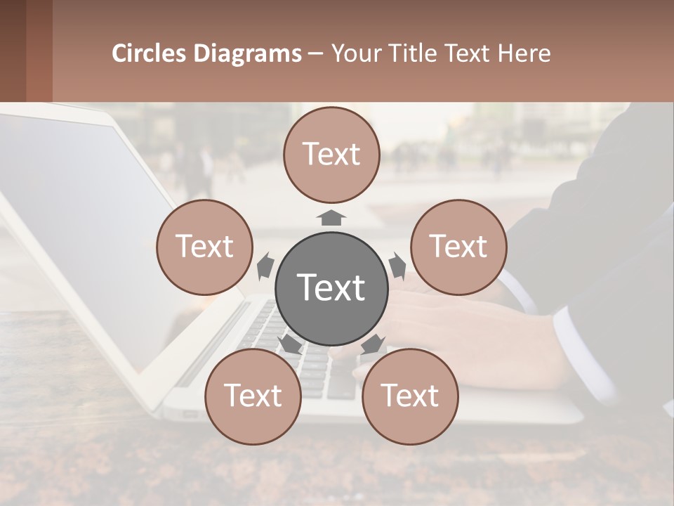 A Person Typing On A Laptop On A Table PowerPoint Template