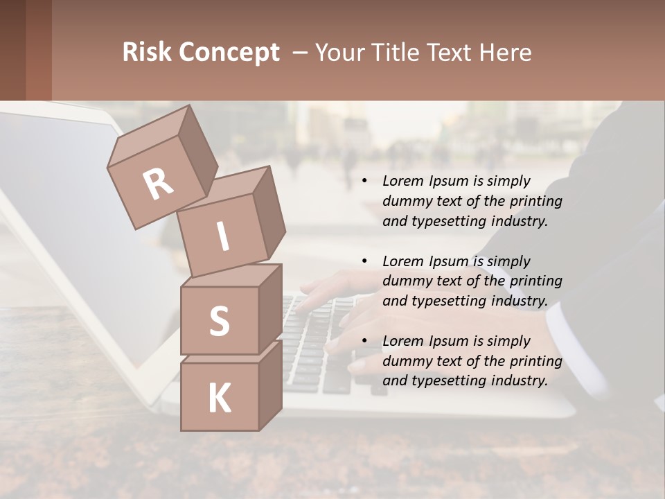 A Person Typing On A Laptop On A Table PowerPoint Template