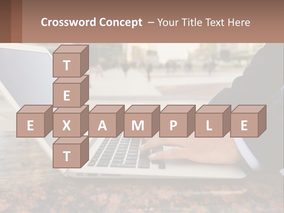 A Person Typing On A Laptop On A Table PowerPoint Template