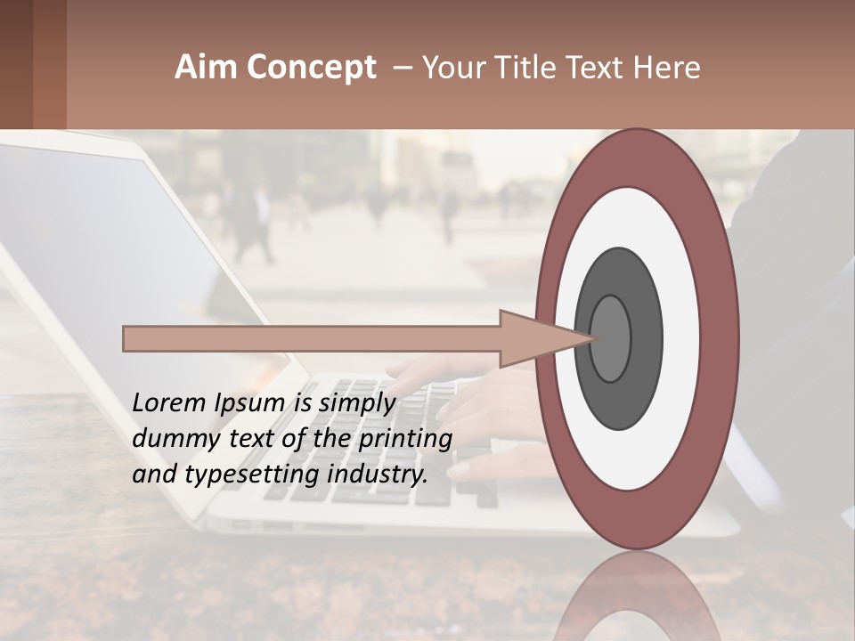 A Person Typing On A Laptop On A Table PowerPoint Template