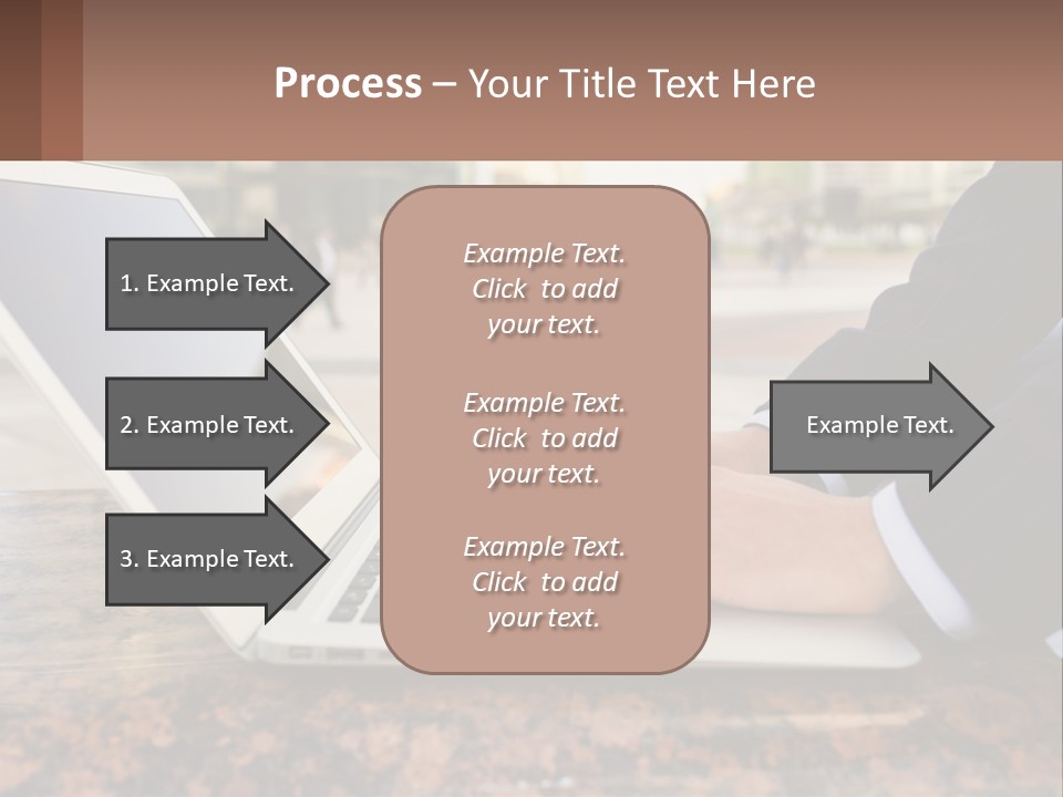 A Person Typing On A Laptop On A Table PowerPoint Template