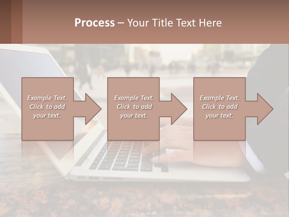 A Person Typing On A Laptop On A Table PowerPoint Template